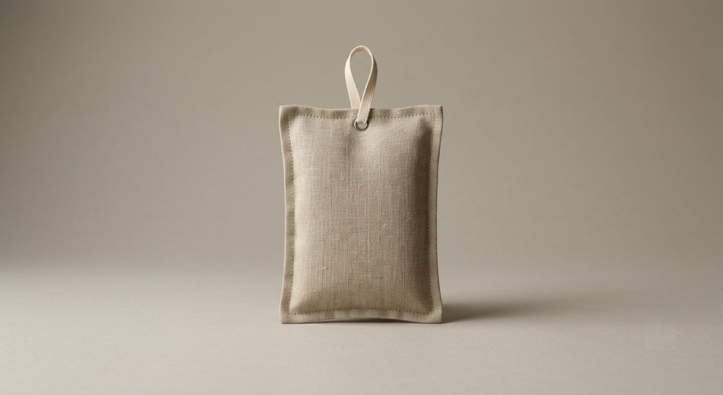 Désodorisant de litière Koozy en sachet de lin naturel avec attache
