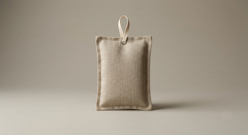 Désodorisant de litière Koozy en sachet de lin naturel avec attache