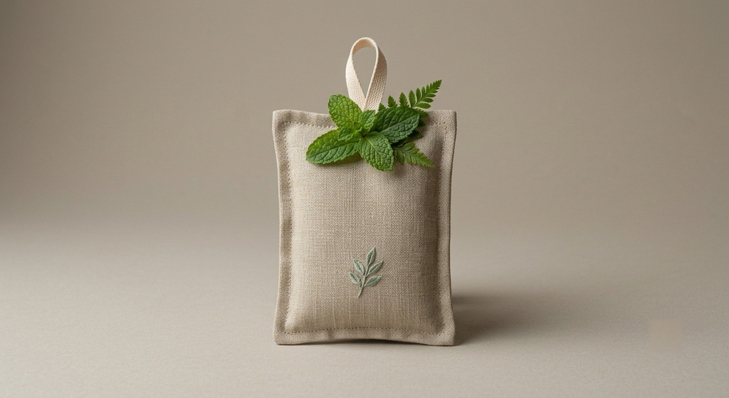 Sachet désodorisant Koozy avec feuilles de menthe fraîche — neutralisation naturelle des odeurs