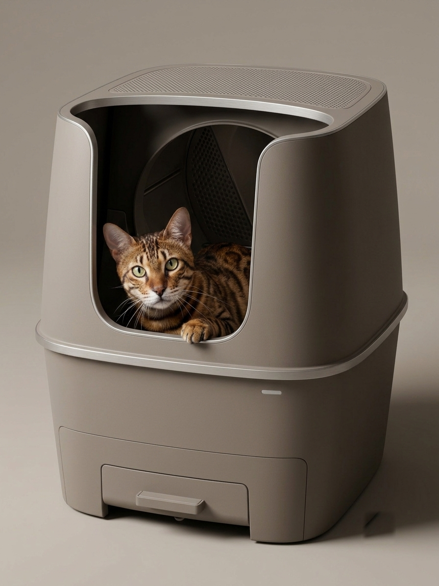 Pack Litière Sereine Koozy — litière automatique avec chat bengal