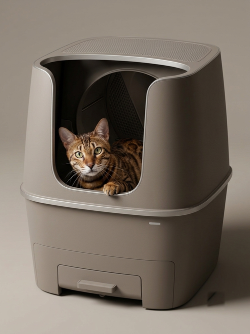 Pack Litière Sereine Koozy — litière automatique avec chat bengal